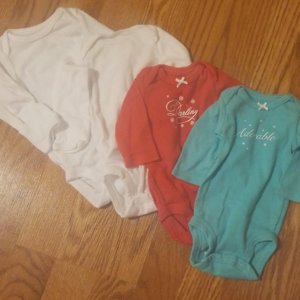 Bundle 4 Baby Girls NB Onesies